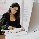 Person working at desk